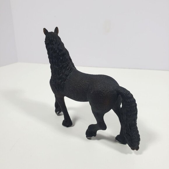 2009 Schleich Freisian Horse D-73527 Realistic Black Figure - Picture 7 of 16